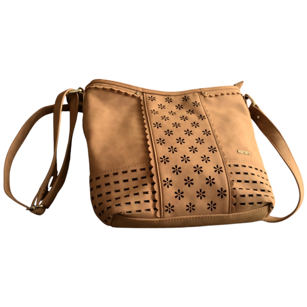 Camel colored crossbody bag